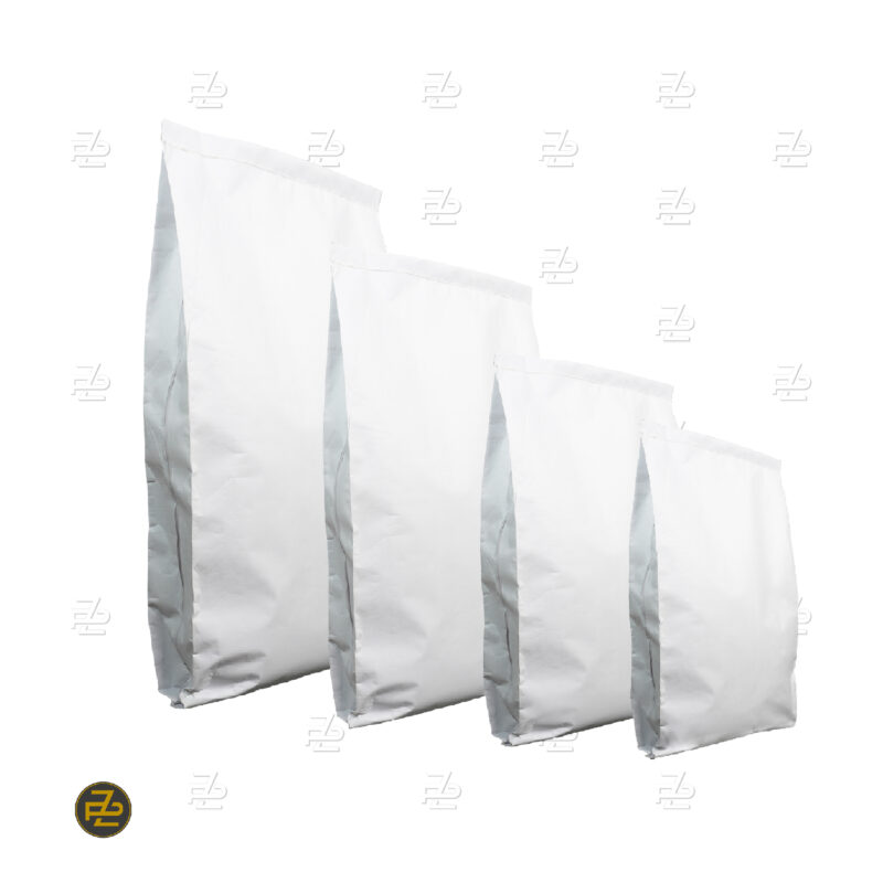 انواع پاکتهای بسته بندی زیپ پک به رنگ سفید برای سایزهای مختلف