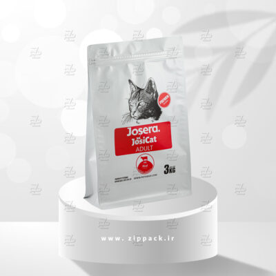 چاپ سیلک باکس پوچ متالایز برای برند josera.josicat